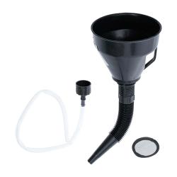 Oil filler funnel set - 3 pieces - with flexible tube and hose - Ø 135 mm