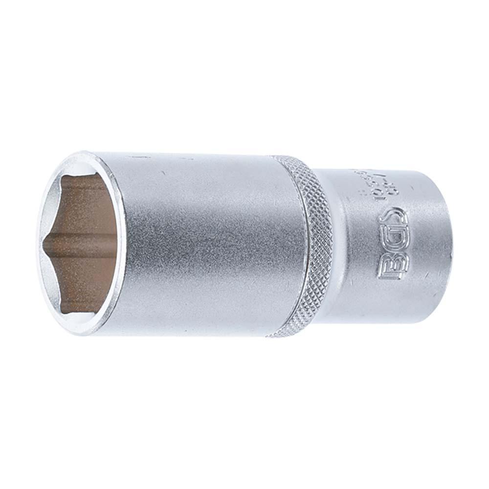 Steckschlüssel-Einsatz Sechskant - tief - Chrom-Vanadium-Stahl - Antrieb Innenvierkant 12,5 mm (1/2") - SW 23 bis 26 mm