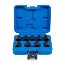 Kraft bit insert set - 9 pieces - drive square drive 12.5 mm (1/2") - internal multi-tooth (for XZN) M4 to M16