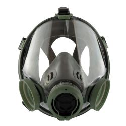 Maschera pieno facciale - C 702/TWIN - classe 3 - con sistema a doppio filtro - DIN EN 136 - colore oliva/nero