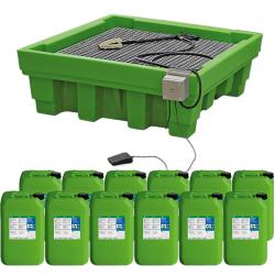 CLEAN BOX Max 1 rengöringsplattform - startpaket inklusive 240 liter CB 100 avfettningsmedel med Nature Boost-teknik