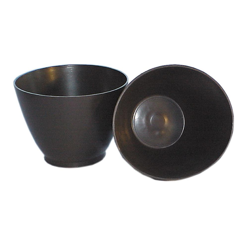 Gypsum mixing beaker - rubber - conical or cylindrical - diameter 135 to 155 mm - black