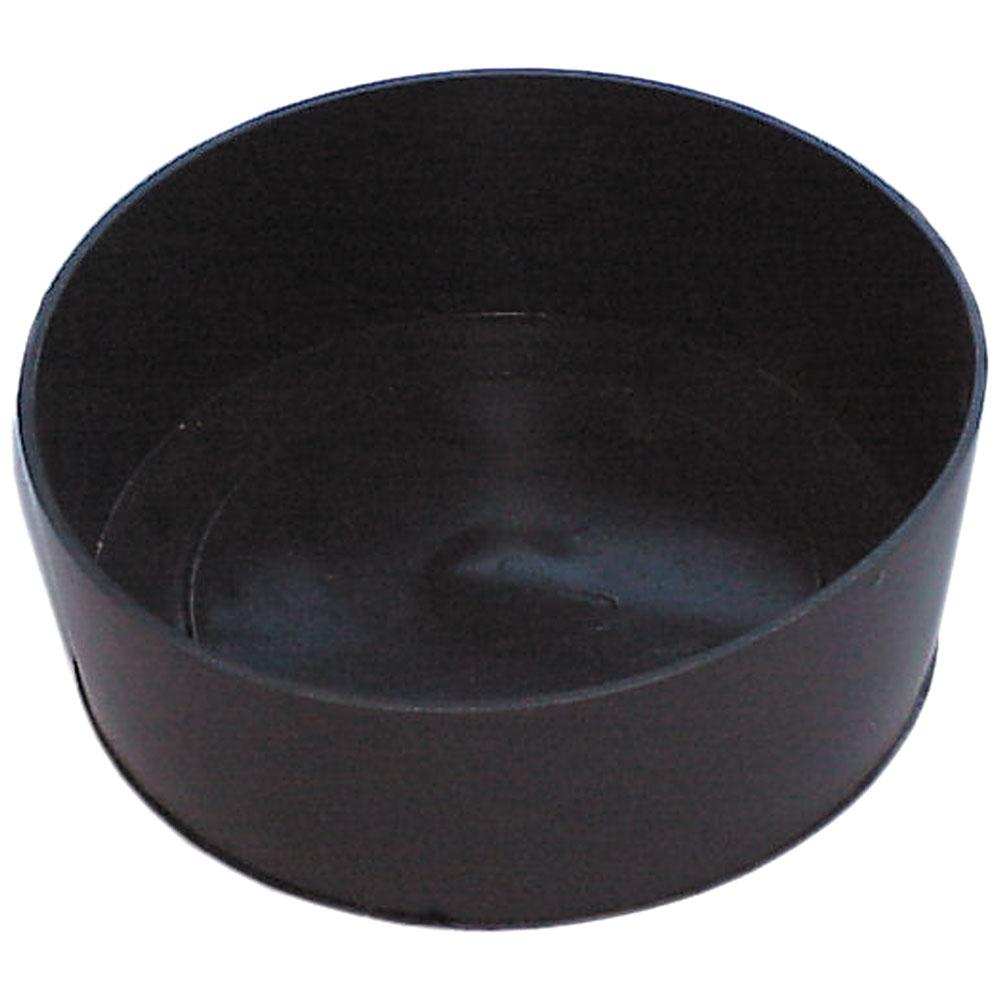 Gypsum mixing beaker - rubber - conical or cylindrical - diameter 135 to 155 mm - black