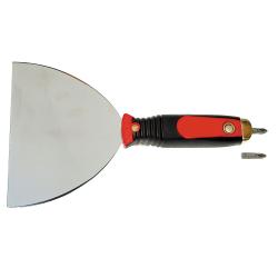Spatel med skruehåndtag - rustfrit stål - magnetisk holder til PH2-bits - knivbredde 150 mm