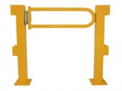 Swing door - powder-coated steel - for safety railing - 2 variants