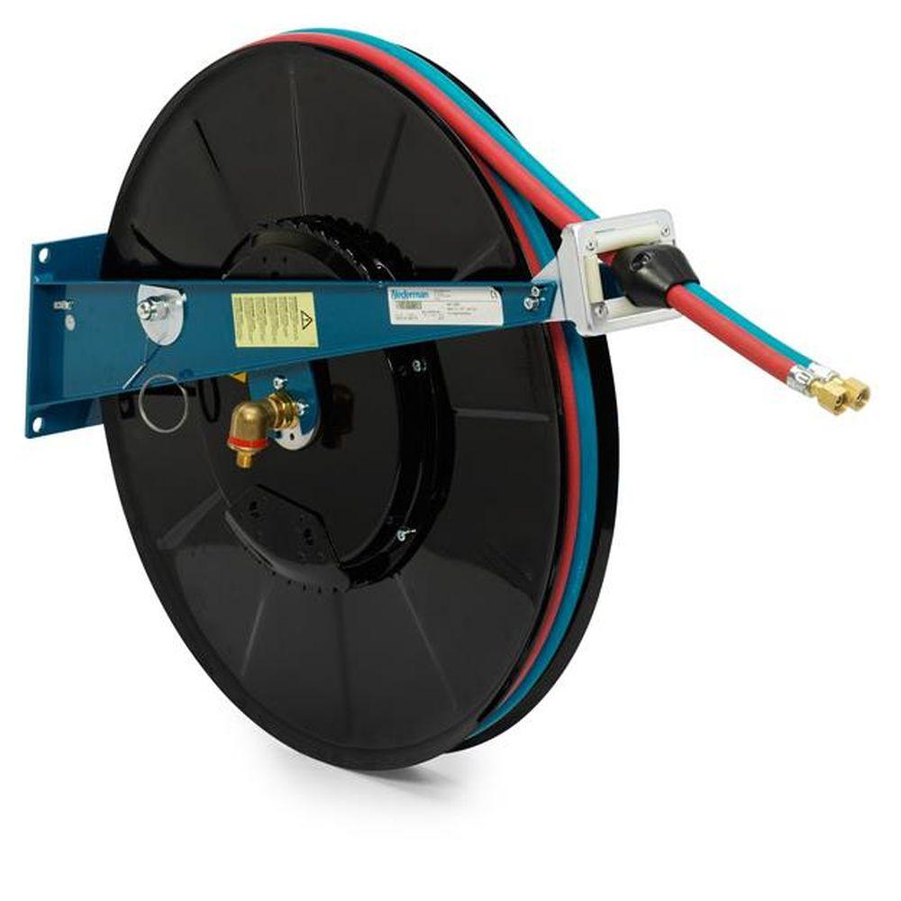 Series 876 automatic double hose reel - spring drive - with hose - for acetylene / oxygen or fuel gases / oxygen - different versions