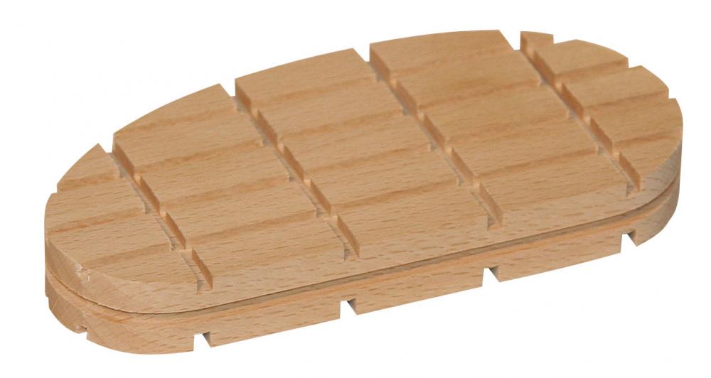 Wooden block - flat design - length 112 to 130 mm - height 14 mm