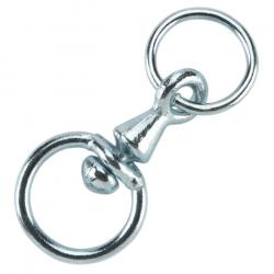 Swivel with ring - for cow chain - galvanized - 4 to 8 mm