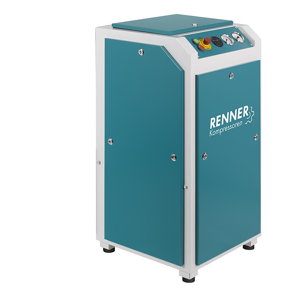 RENNER screw compressor RS and RS-PRO 7.5 to 75.0 kW - 7.5 bar - without refrigeration dryer and sound insulation box - different versions