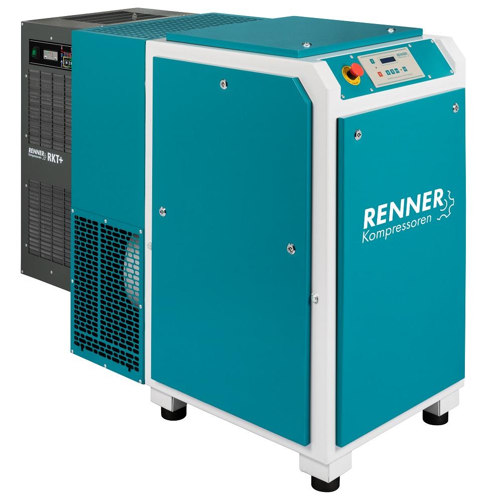 RENNER skruekompressor RSK og RSK-PRO 3.0 til 45.0 kW - 10 bar - med kjøletørker - forskjellige versjoner