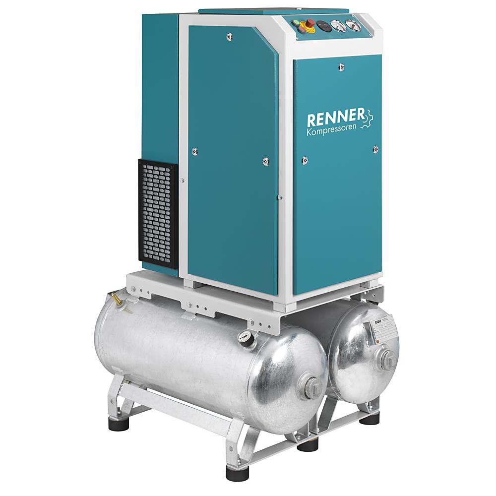 RENNER Schraubenkompressor RSD-PRO 3,0 bis 18,5 kW - 7,5 bar - verzinkter Druckluftbehälter - verschiedene Ausführungen