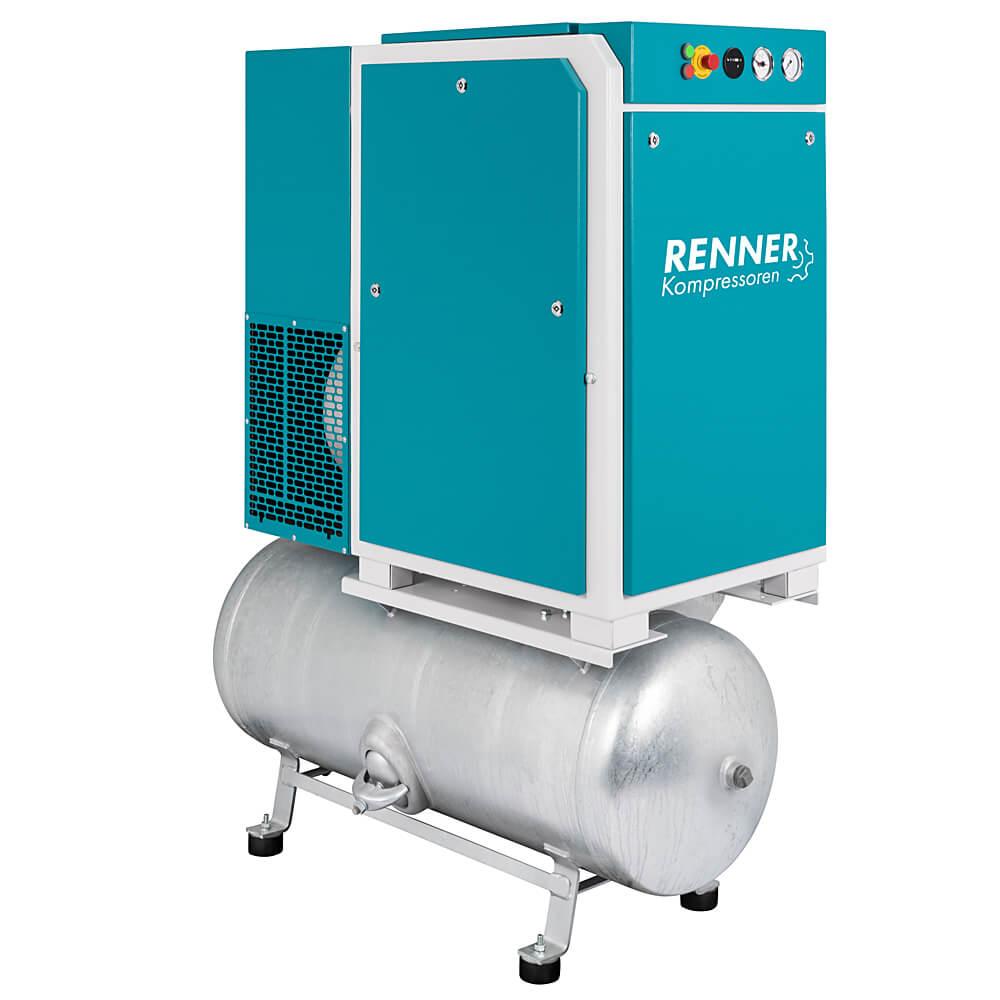 RENNER skruekompressor RSD-PRO 3.0 til 18,5 kW - 7,5 bar - galvanisert trykkluftbeholder - forskjellige utførelser