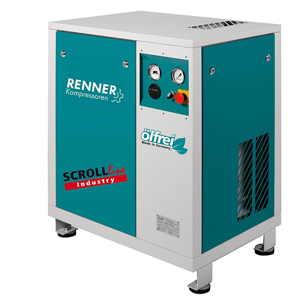 RENNER SCROLL compressors - 2.2 to 7.5 kW - SL-I without refrigeration dryer and SLK-I with refrigeration dryer - 8 bar - various designs