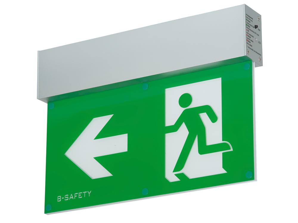 Escape sign luminaire L-LUX STANDARD - aluminum housing - single battery version or central supply - different versions