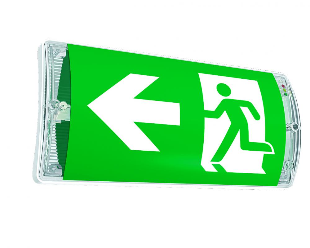 Safety / escape sign luminaire T-LUX CLASSIC - vandal-proof - polycarbonate housing - single battery version or central supply - different versions