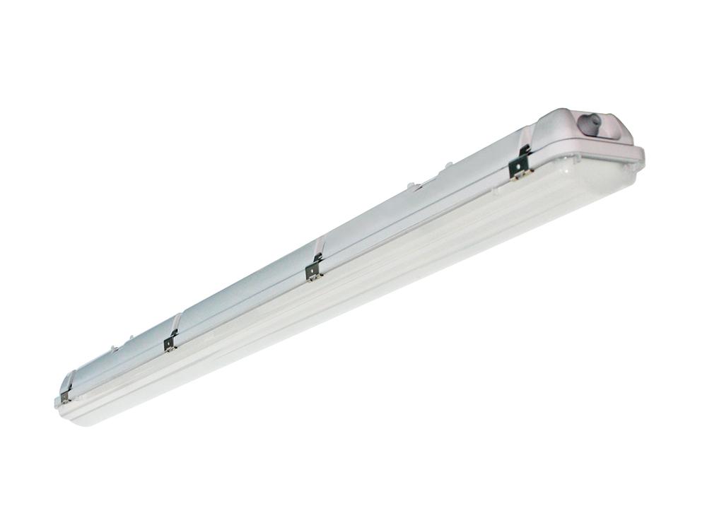 Damp-proof luminaire as safety luminaire FL-LUX STANDARD - polycarbonate housing - automatic test function or central supply - different versions