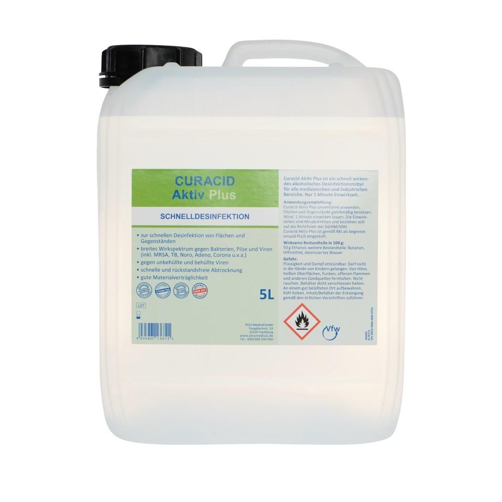 Rapid disinfectant - CURACID® Aktiv Plus - alcoholic - content 1 or 5 l