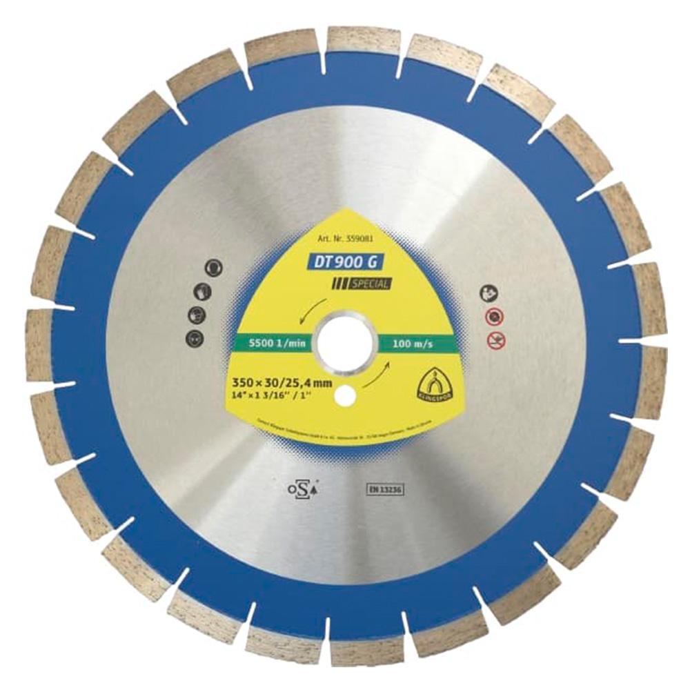 Large diamond cutting disc DT 900 G Special - diameter 300 to 400 mm - bore 30 mm - laser welded