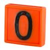 Bloc de numérotation standard - 1 chiffre - orange - 44 x 46 mm - N° 0 à 9 - conditionnement 10 pièces - prix par pièce