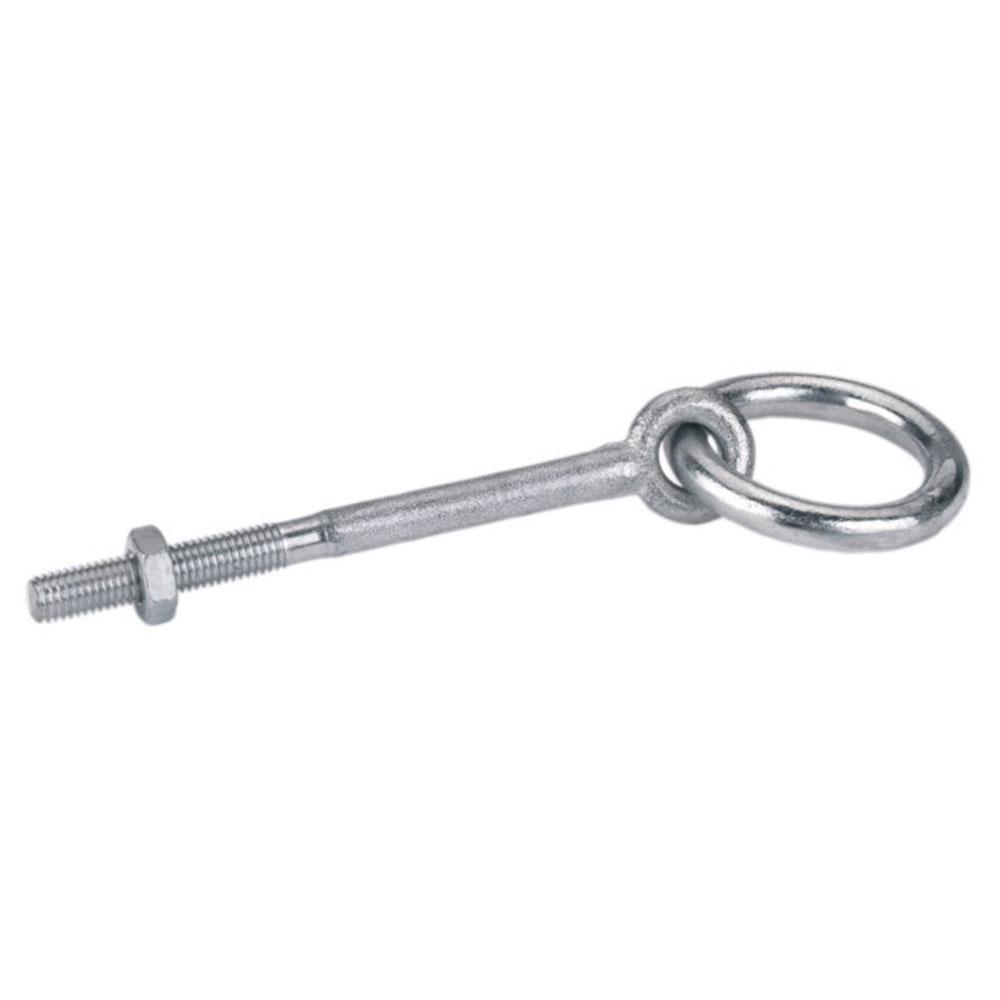 Bar ring with threaded screw - metal galvanized - ring thickness 10 to 12 mm - length 80 to 120 mm - PU 2 pcs - price per PU