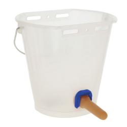 Drinking bucket - plastic - with FixClip - 8 l - New Generation - white transparent - price per piece