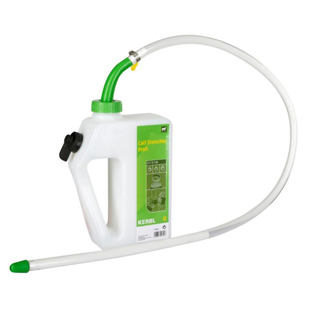 Calf Drencher Profi - with filling scale and screw cap - with flexible or fixed probe - 2 to 4 liters - white