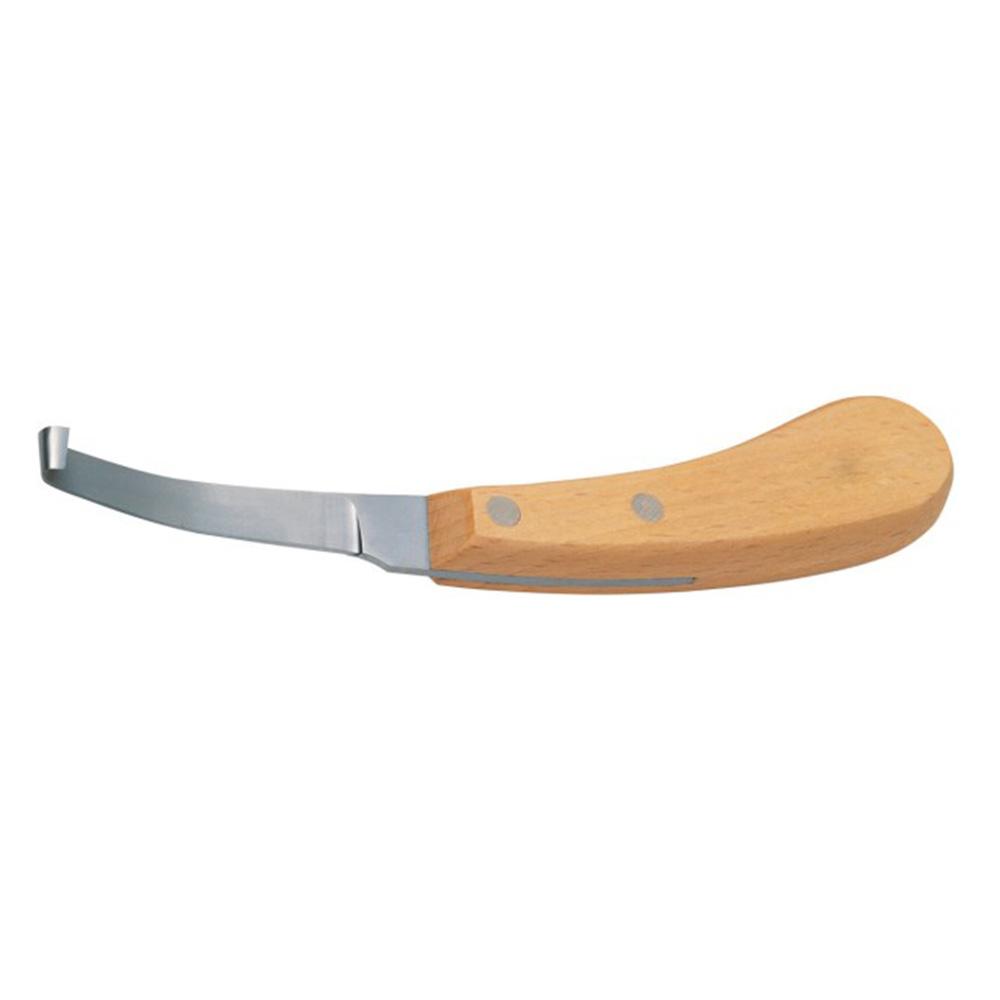 Couteau à sabots et à onglons Profi - manche ergonomique en bois noble - longueur 20 cm - à un seul tranchant à droite, à un seul tranchant à gauche ou à deux tranchants