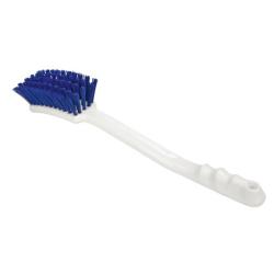 Handle brush - PP - short handle - length 14 cm - bristles made of PBT - heat resistant up to 140°C - white