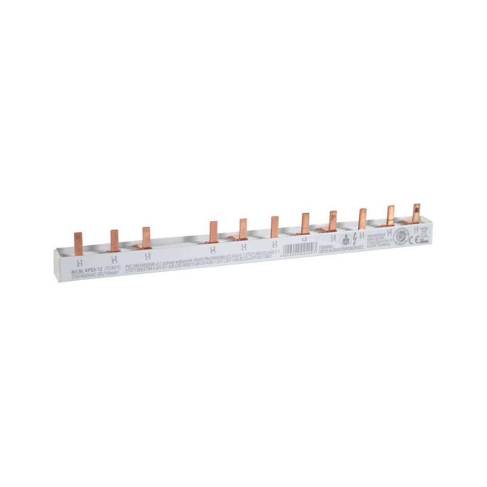 FI/LS phase bar - 3-pole - 63 A - 12 TE - fork/pin connection - PU 5 pieces - price per PU