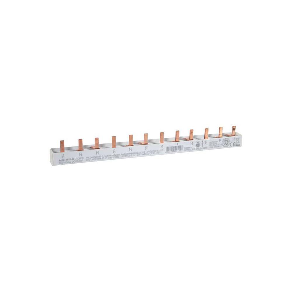 Phase bar - 3-pole - 63 A - 12 TE - fork/pin connection - PU 5 pieces - price per PU