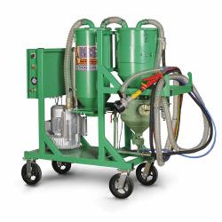 Dust-free blasting and recovery system - 2.2 kW vacuum pump - BSH-40 blasting and suction head - 5 m blasting and suction hose - complete