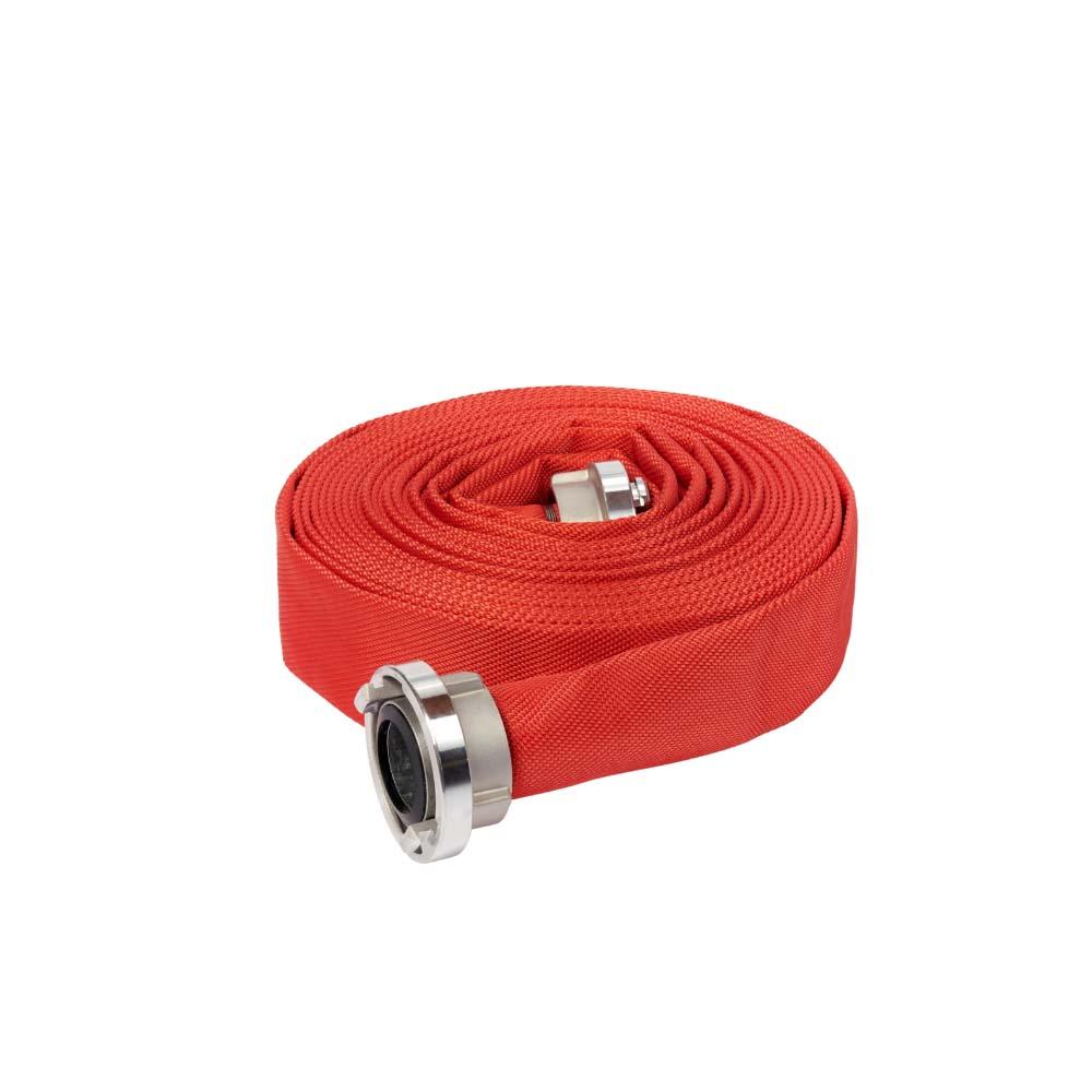 Parsch Synthetic 3Z Color Rot – Signalfarbener Feuerwehrschlauch - rot – DIN 14811 Klasse 1 – Innen-Ø 25 bis 110 mm – Storz A–D Kupplungen – Längen 5 bis 30 m – inkl. Storz-Kupplungen aus Leichtmeta