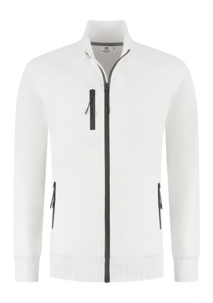 Zipper Jacke Mattheo - Größe XS bis 6 XL - weiß - Unisex Sweater