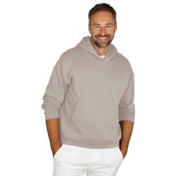 Bluza z kapturem unisex Leo - rozmiar od XS do XXL - kitt - luźny krój