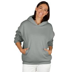 Bluza z kapturem unisex Leo - rozmiar od XS do XXL - szary melanż - luźny krój