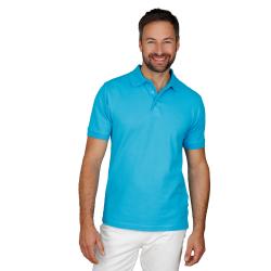 Solon pikétröja herr - storlek S till 3 XL - turkos - rakt skuren med halvärmar