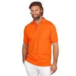 Solon pikétröja herr - storlek S till 3 XL - orange - rakt skuren med halvärmar