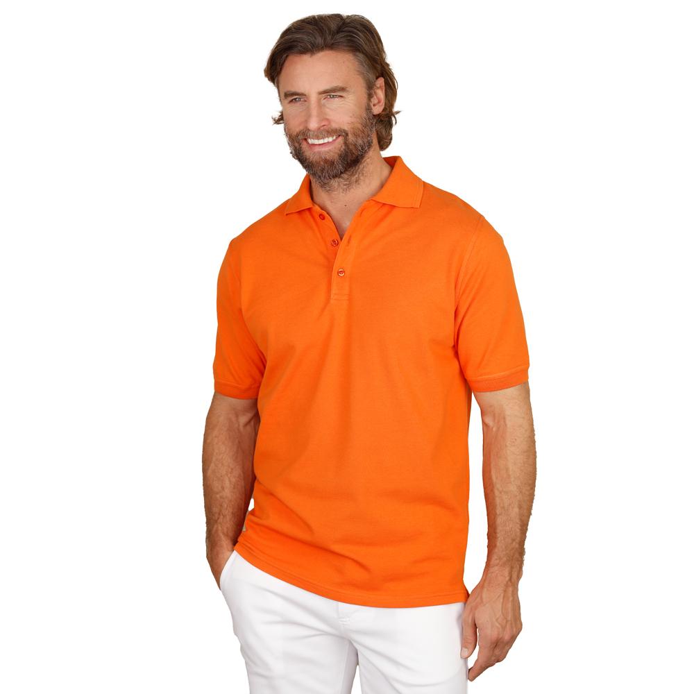 Solon Poloshirt Herren - Größe S bis 3 XL - orange - Gerader Schnitt mit halben Ärmeln