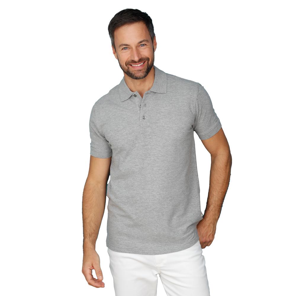 Solon Poloshirt Herren - Größe S bis 3 XL - graumelange - Gerader Schnitt mit halben Ärmeln