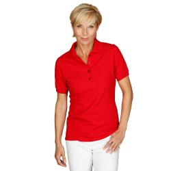 Damen-Poloshirt Rhea - Größe XS bis 3 XL - rot - figurbetonter Schnitt