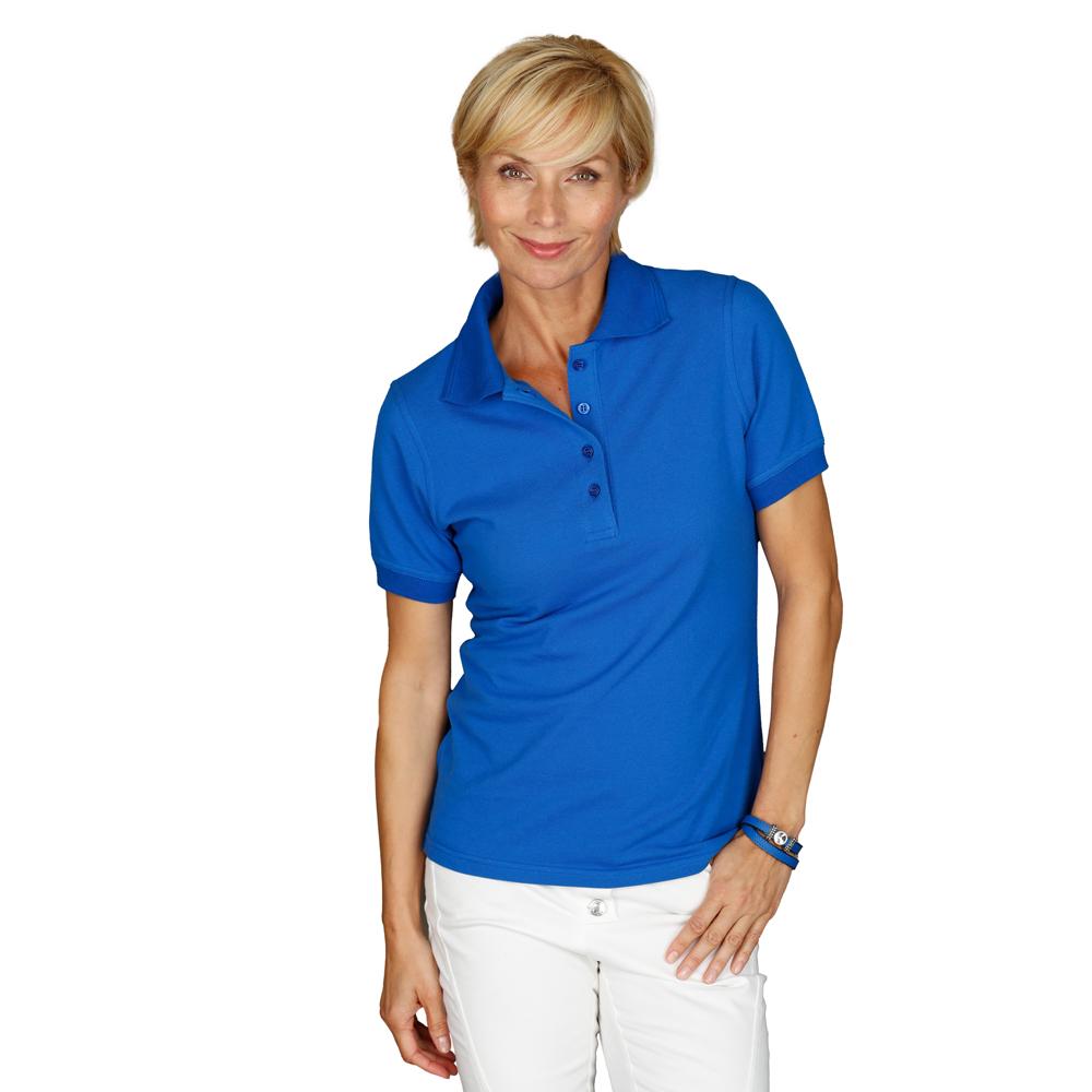 Damen-Poloshirt Rhea - Größe XS bis 3 XL - kobaltblau - figurbetonter Schnitt