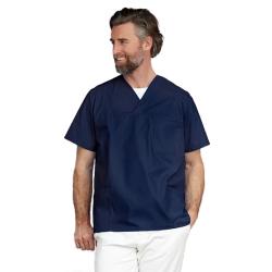 Ike - Größe  XS bis 5 XL - marine - Kurzarmkasack mit kleinem V-Ausschnitt - Preis per Stück