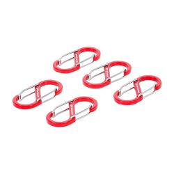 Carabiner assortment with double opening - aluminum - 5 pcs.