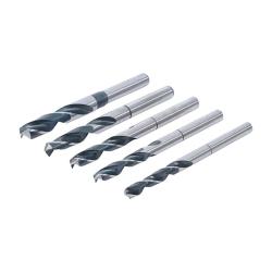 Twist drill set - HSS - 5 pieces - sizes Ø 10 to 15 mm