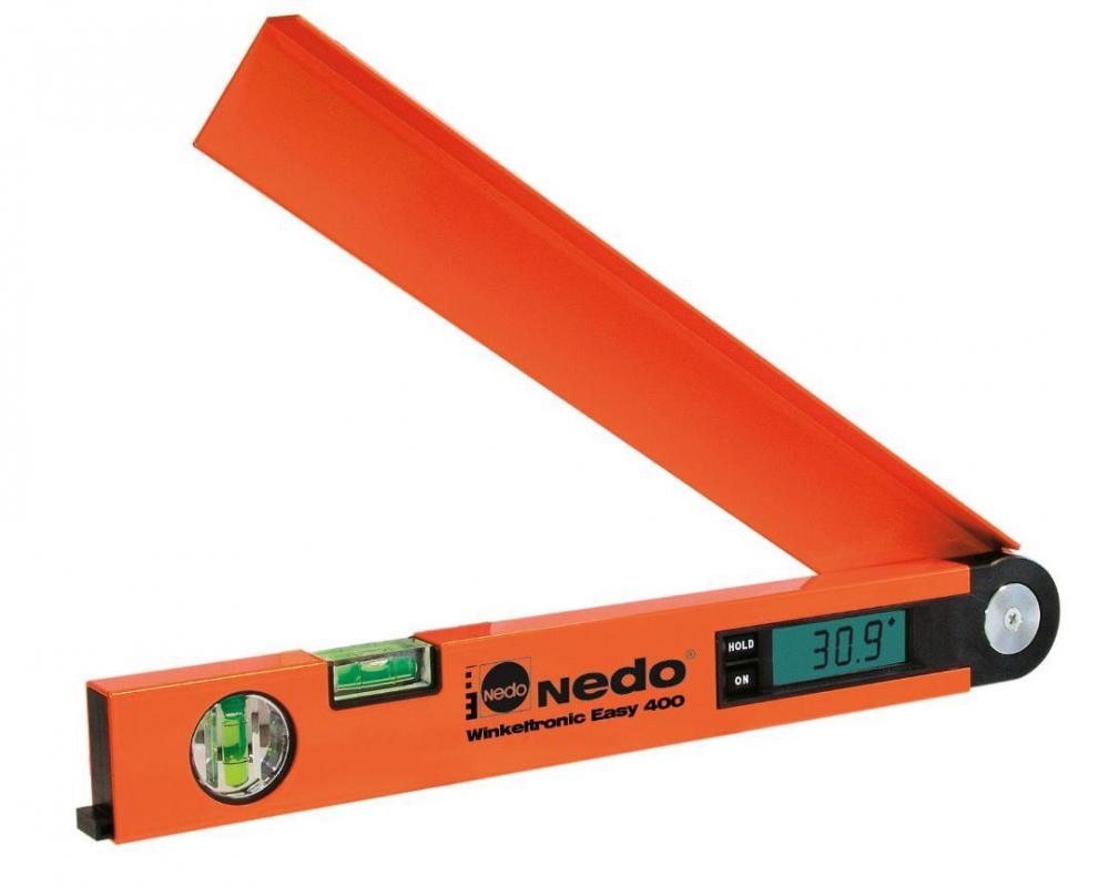 Kątomierz Nedo "Winkeltronic Easy" - Długość nogi 400 do 600 mm - Zakres pomiarowy 0° do 200° - Cena za sztukę