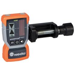 Nedo laser receiver - ACCEPTOR 2 digital - with mm display - incl. heavy-duty receiver holder - price per piece