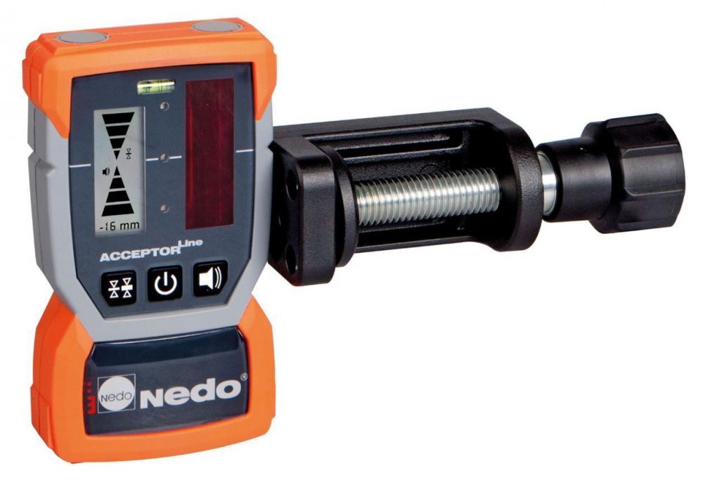 Nedo Laserempfänger - ACCEPTOR Line - für rote Linienlaser mit Pulsfunktion - Wellenlänge 610 bis 780 nm - Preis per Stück