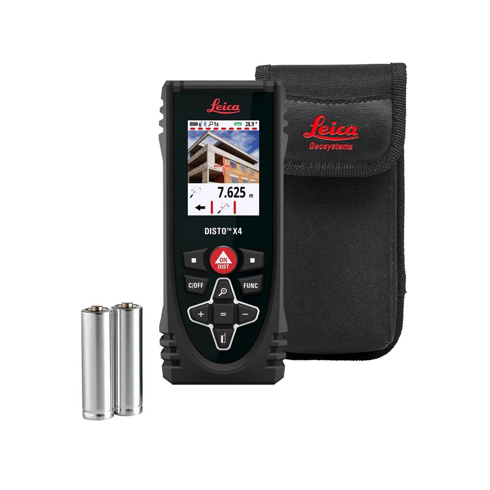 Télémètre laser - Leica Disto™ X4 - Plage de mesure jusqu'à 150 mètres - Précision de mesure ± 1,0 mm - Appareil individuel ou set P2P