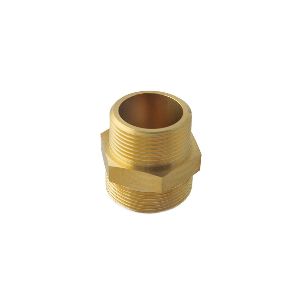 Double nipple - Material brass - male (flat sealing, cylindrical) 1/2 '' to 2 '' - male (conical) 1/2 '' to 2 ''