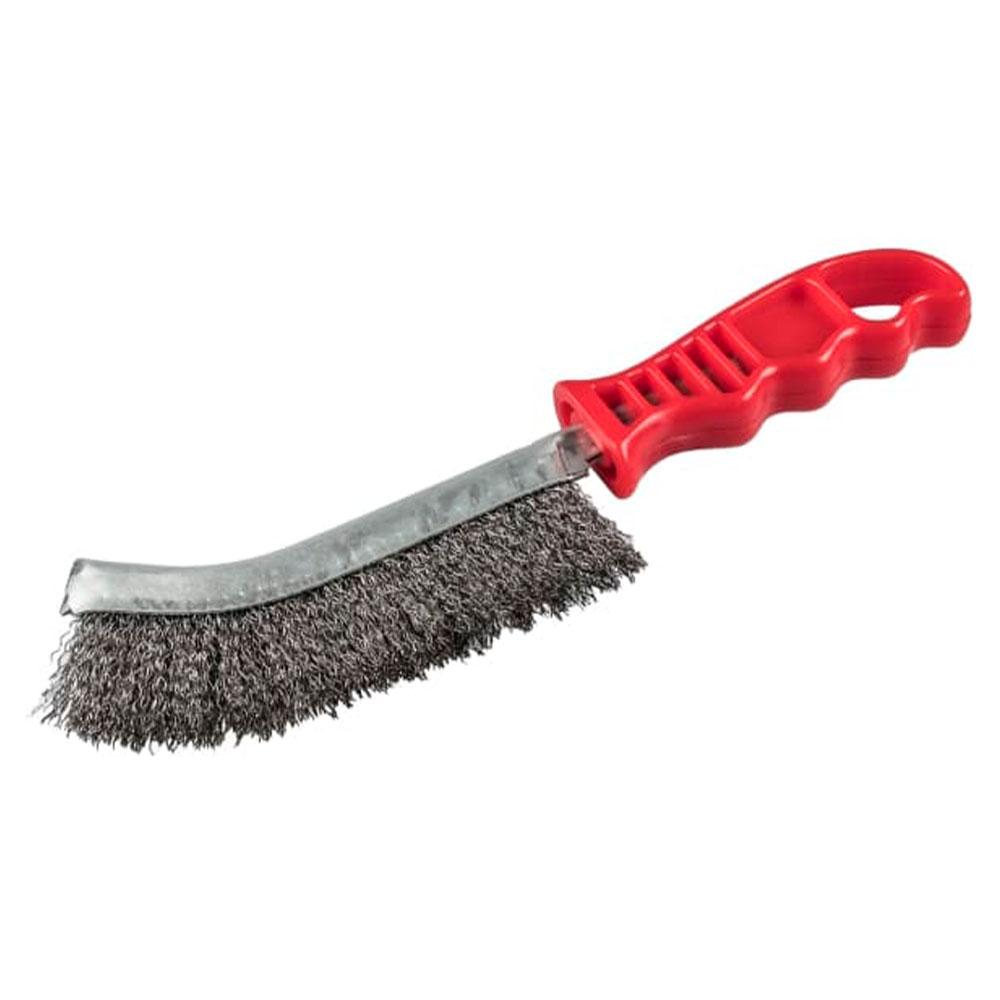Hand brush BHP 600 - with plastic handle - length 265 mm - steel, stainless steel, brass wire - 24 pcs. - price per VE